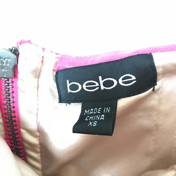 Hot Pink Bebe mini dress - Picture 3 of 3